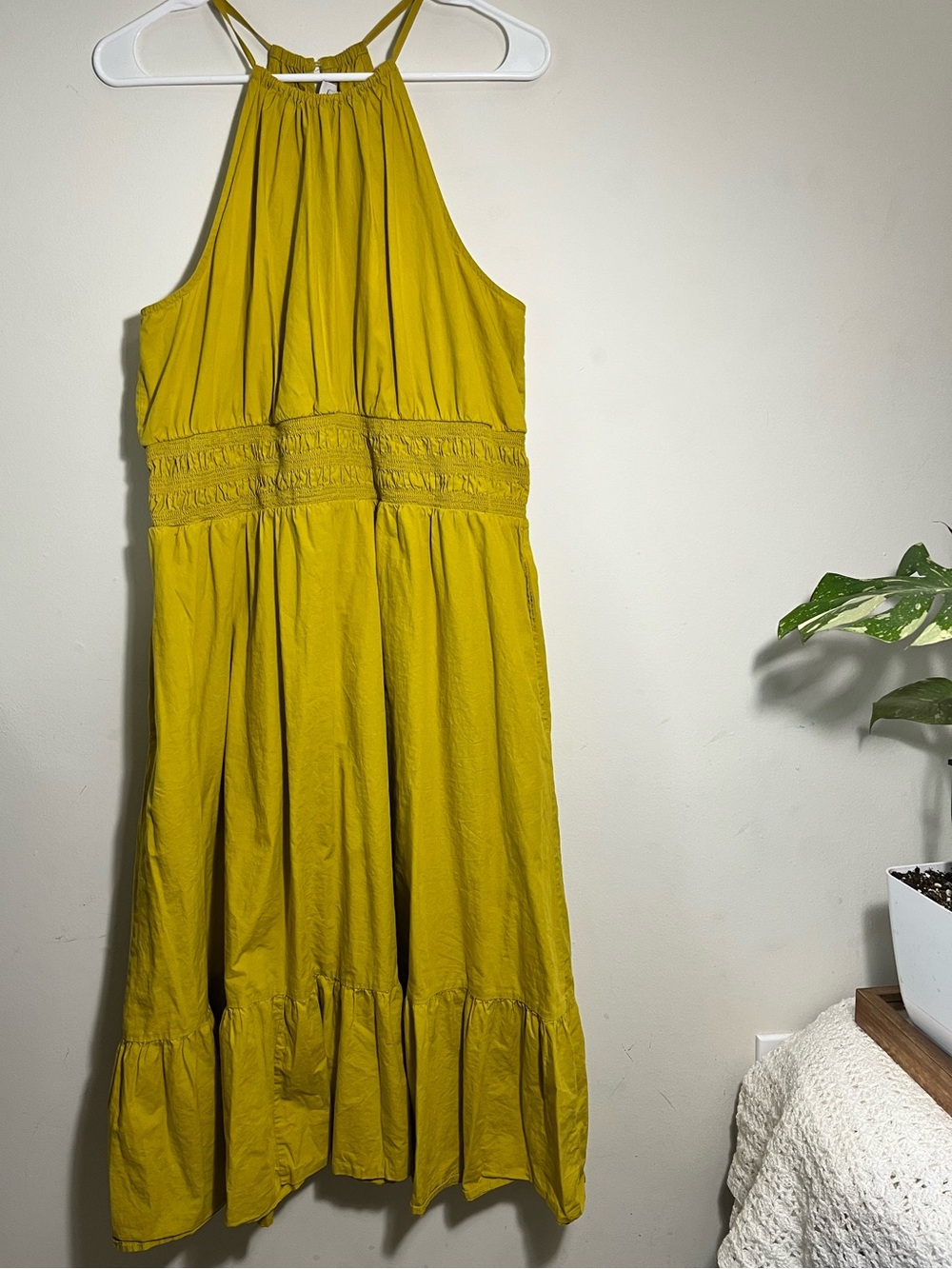 Mustard Halter Long Dress - Women